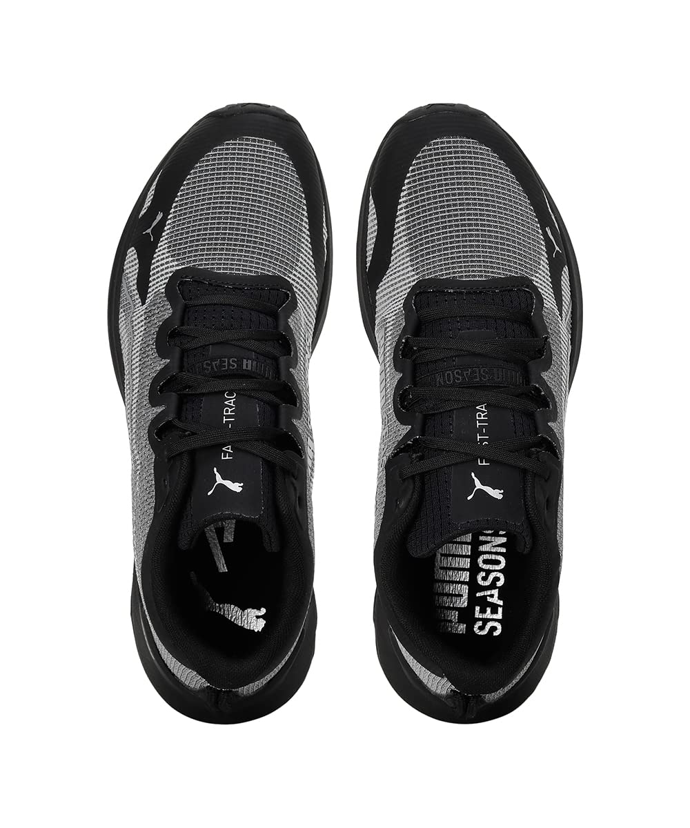 PUMA Men, Fast-Trac Nitro, Black-Metallic Silver, Running Shoe, 6.5UK, (37704401)