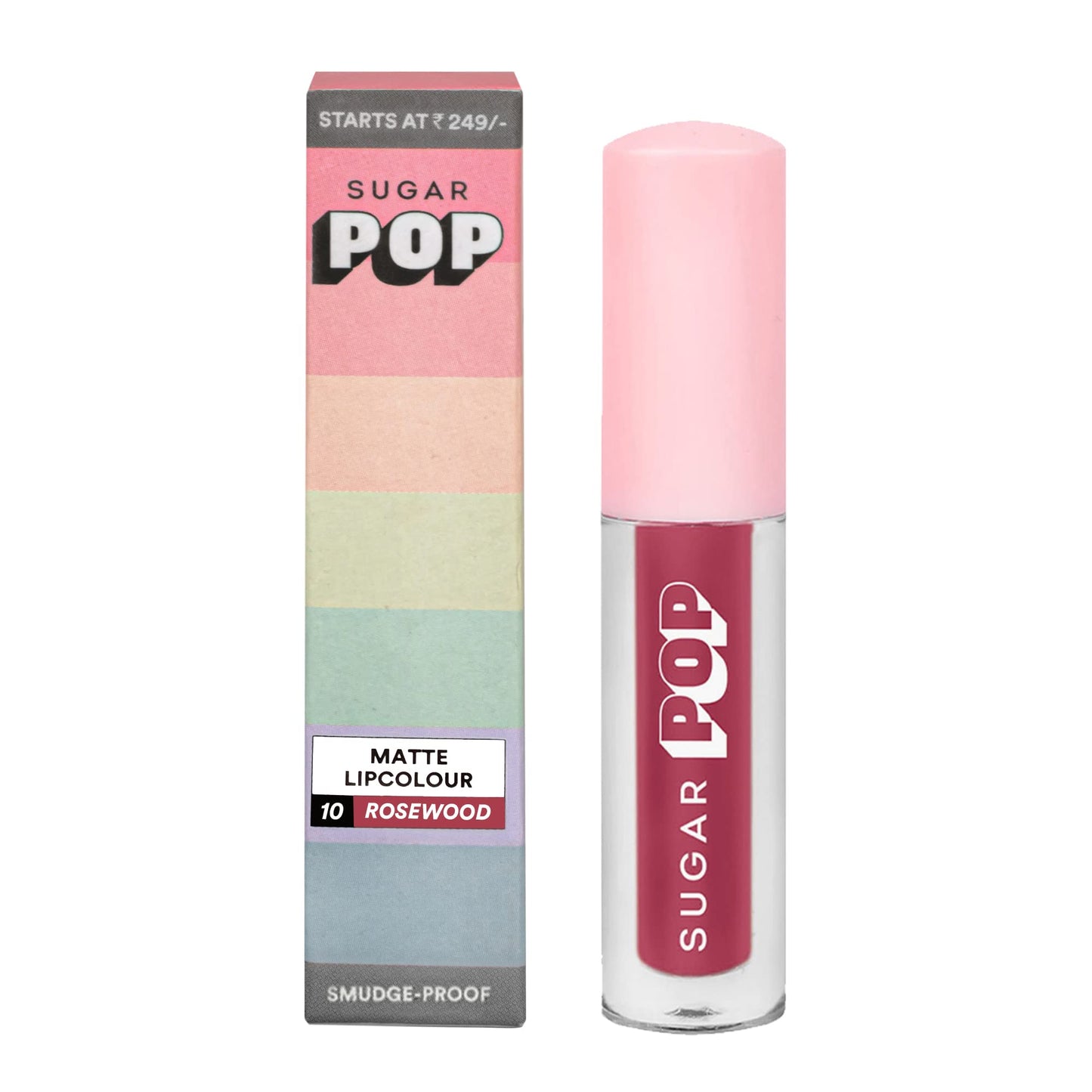 SUGAR POP 2 in 1 Matte Lipcolour Combo, Richly pigmented, Long-lasting, Ultra Matte, Smudge-Proof,10 Rosewood & 16 Terracotta, Super Lip Kit Combo