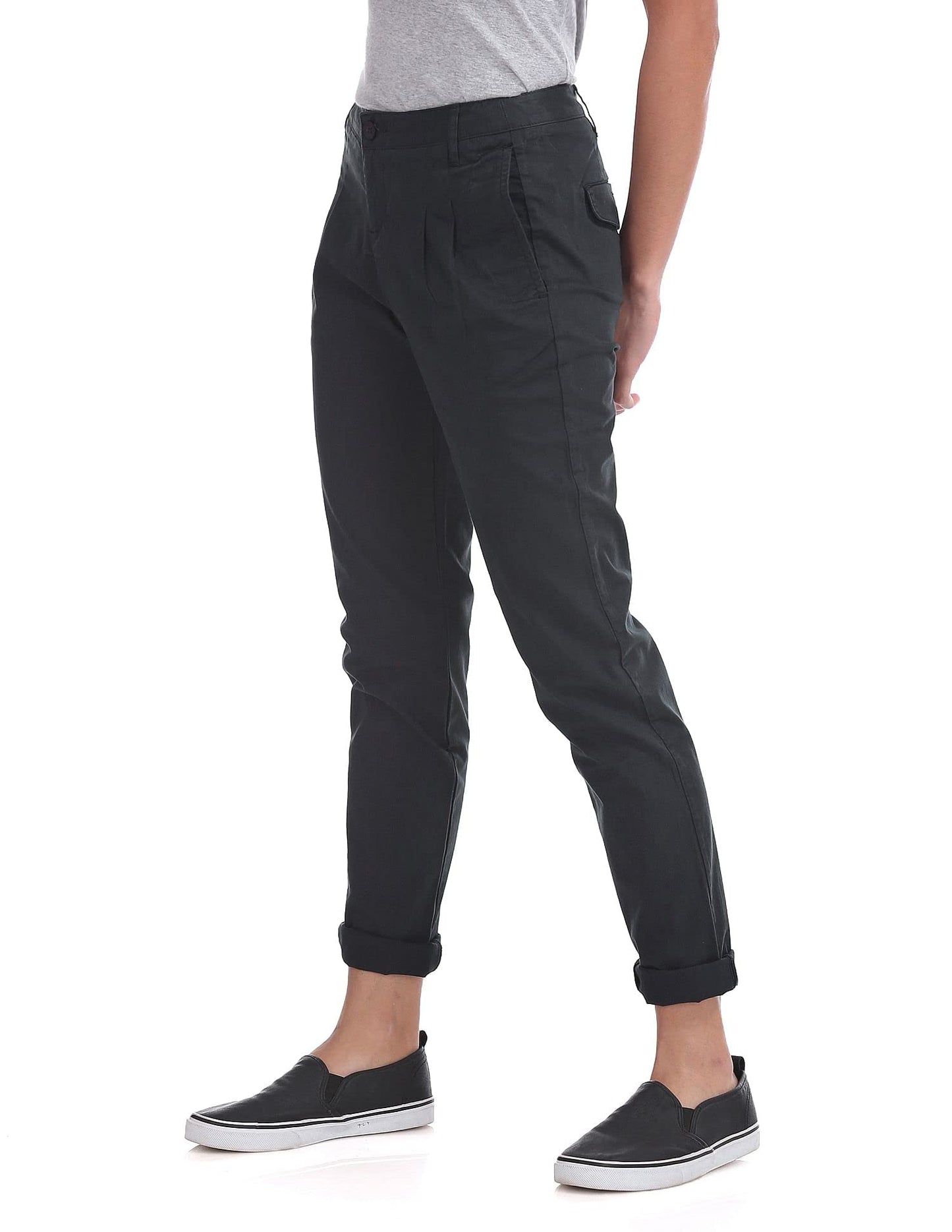 US Polo Association Women's Regular Pants (UWTR0007_Blue_30)