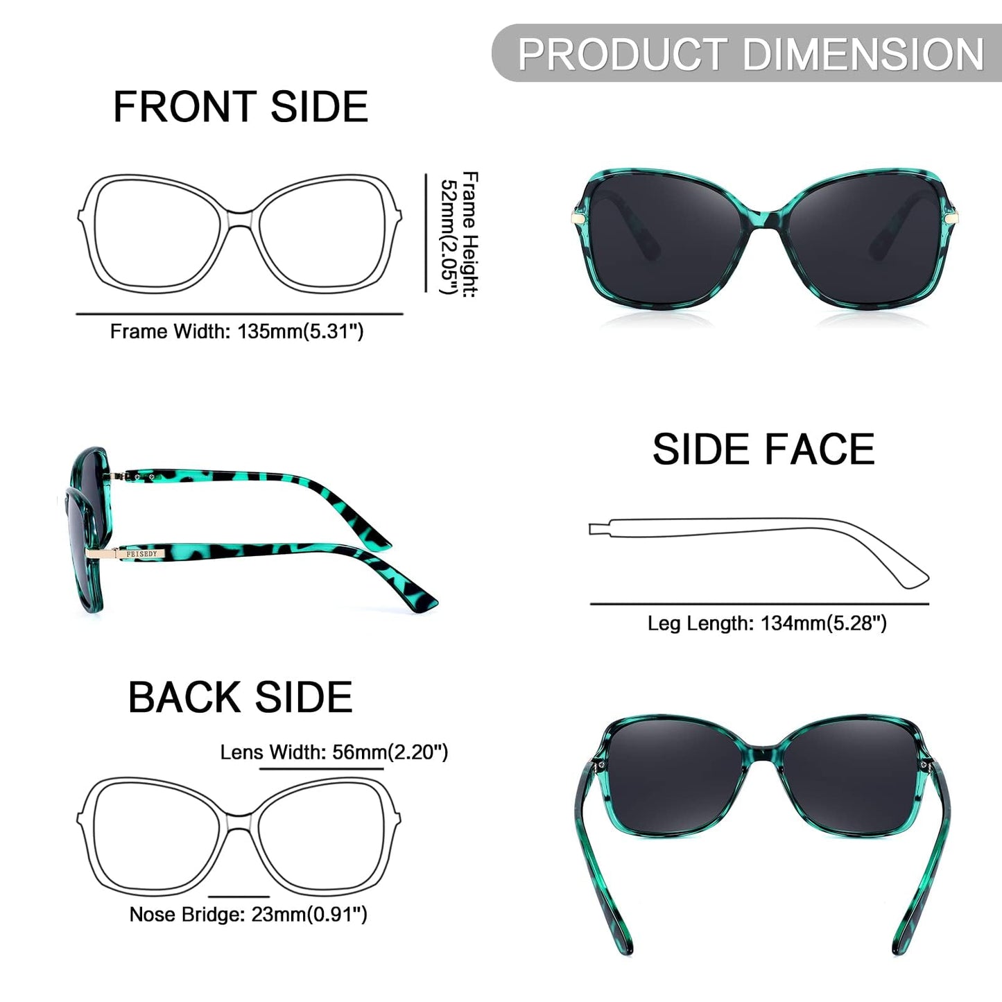 Karsaer Vintage Polarized Sunglasses Cat Eye Ladies Sunglasses Oval sunglasses for Women Stylish E1055