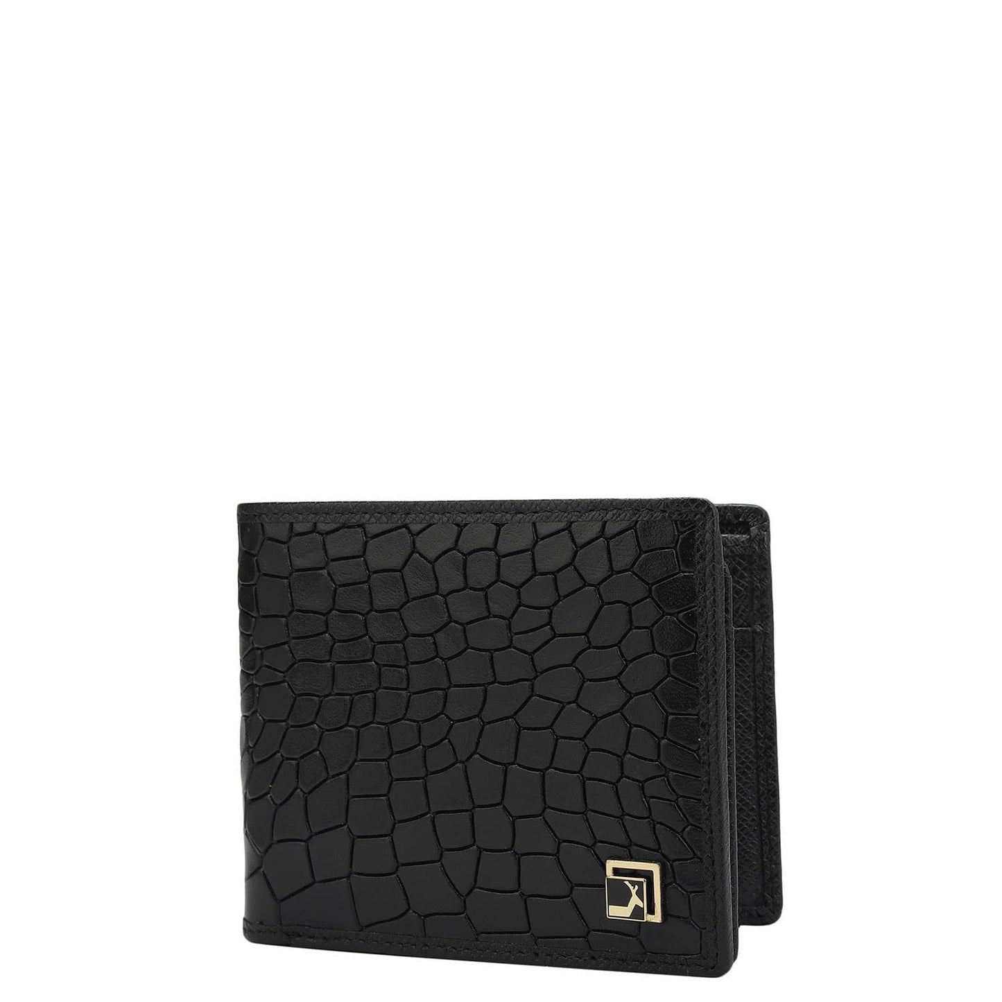 Da Milano Genuine Leather Black Bifold Mens Wallet (0659OL)