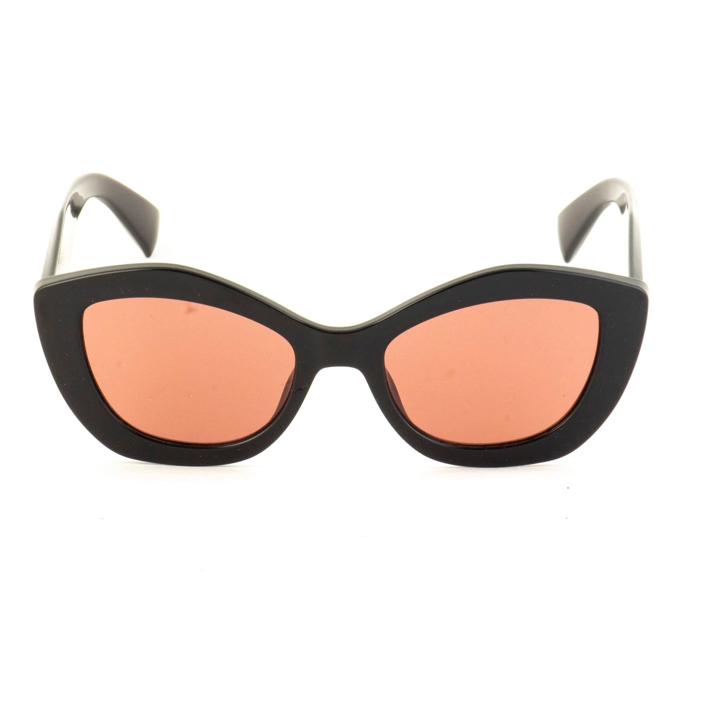 UNITED COLORS OF BENETTON orange lens cateye sunglass full rim black frame