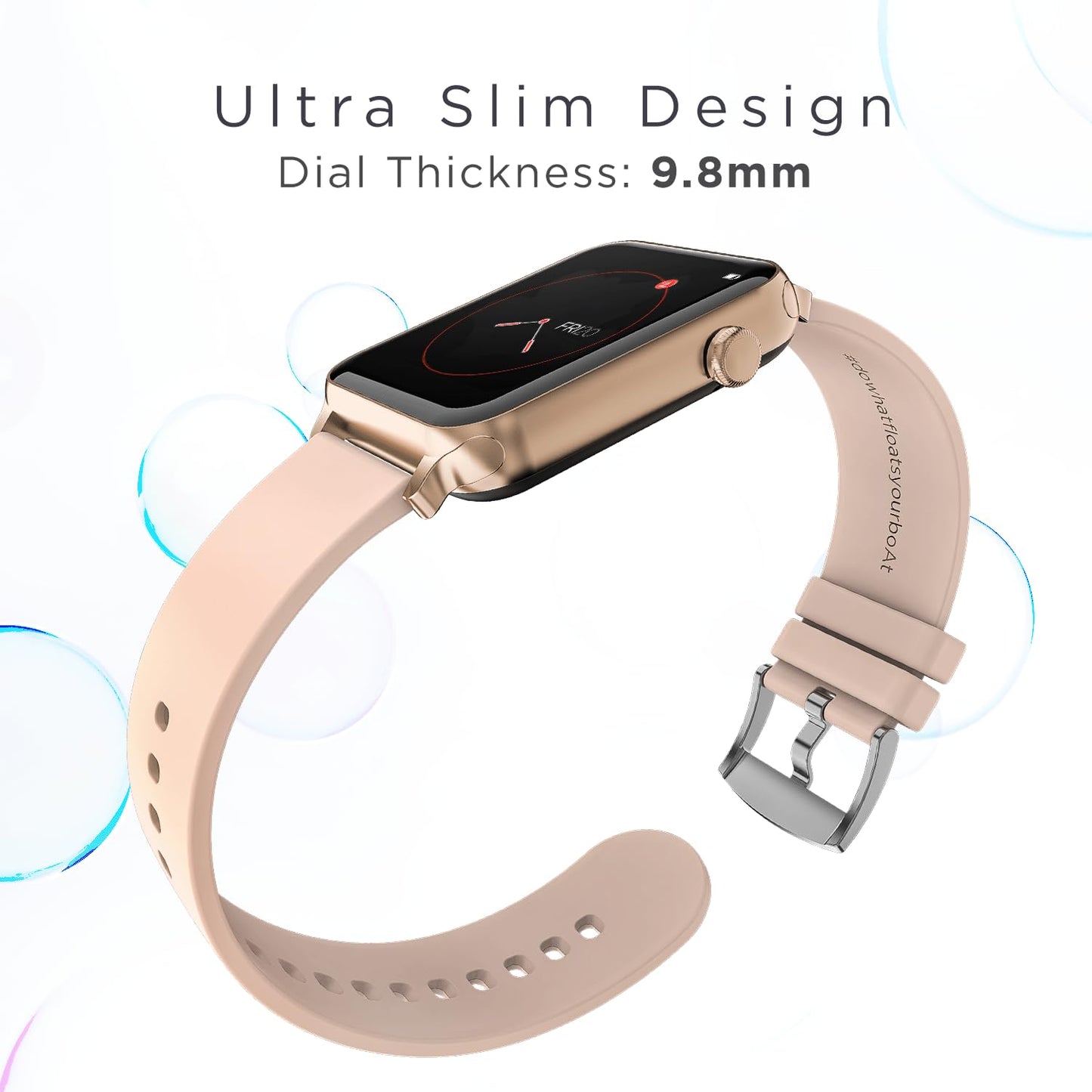 boAt Wave Call Smart Watch w/Bluetooth Calling, 1.69" (4.2 cm) HD Display w/ 550 NITS & 70% Color Gamut, 150+ Watch Faces, Multi-Sport Modes,HR,SpO2, IP68(Flamingo Pink)