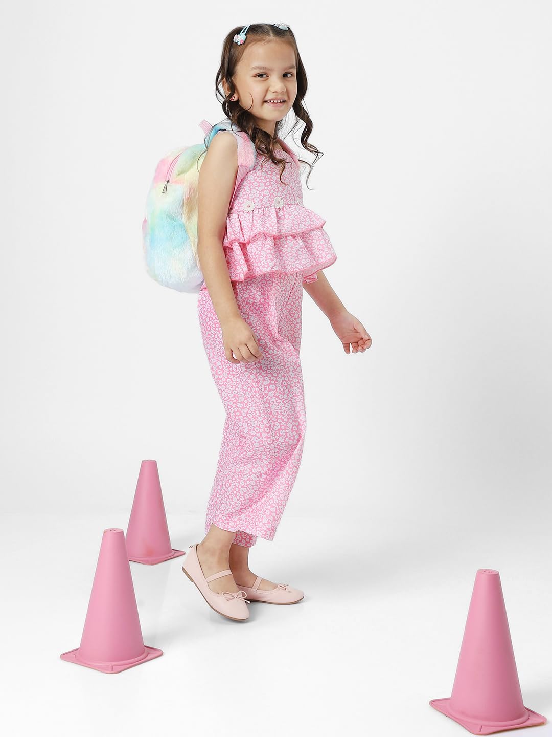 Nauti nati All Over Floral Print Sleeveless Top with Pants Set