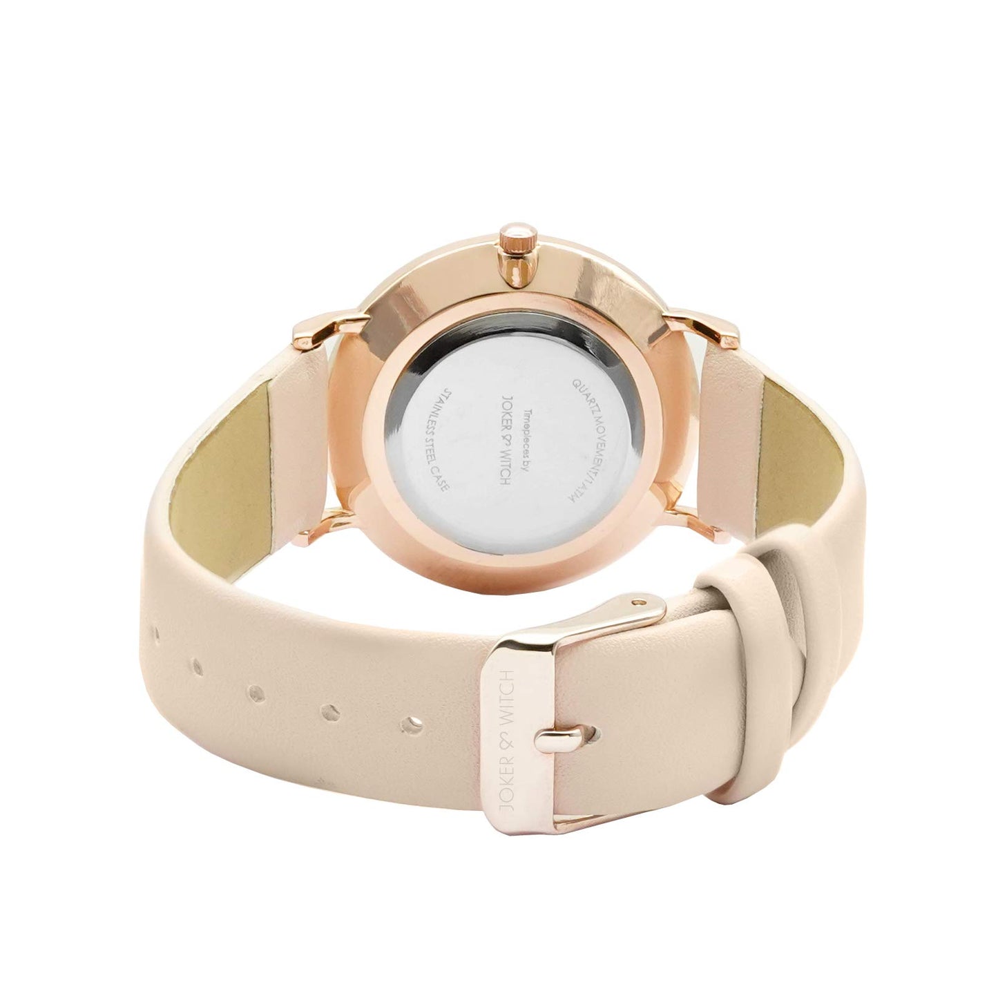 Joker & Witch Leather Hannah Cancer Analog Watch Bracelet Gift Set For Women, White Dial, Pink Band