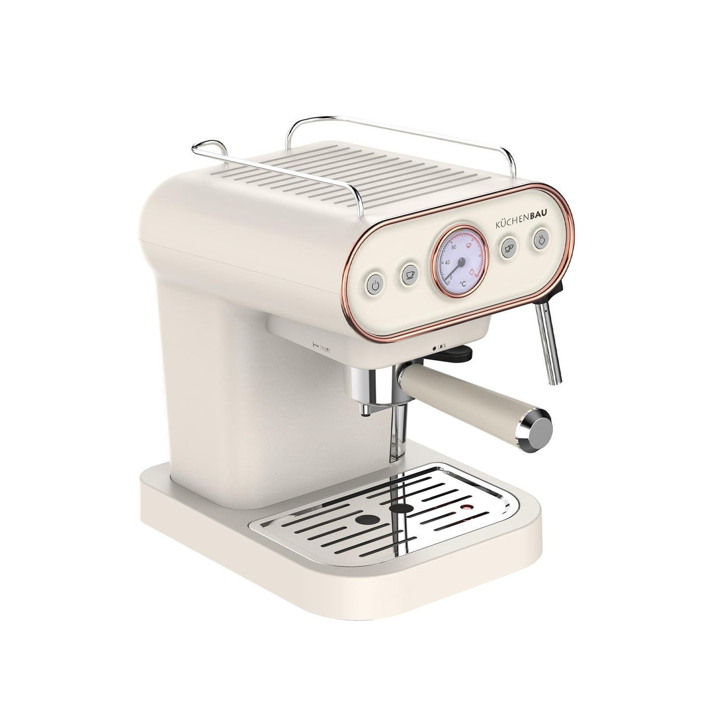 KUCHENBAU Der Espresso Coffee Machine With Frother Steam Wand for Milk (Compatible with Coffee Pods & Coffee Powder)- Make Espresso, Cappuccino, Latte and Mocha