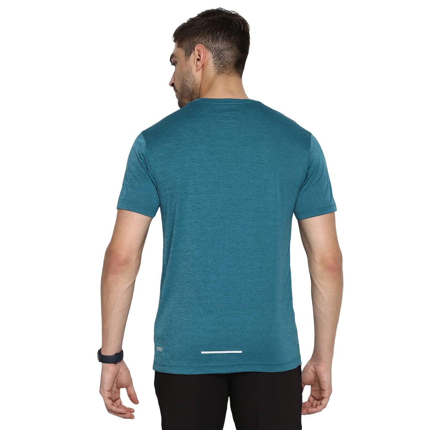 Van Heusen Performance Men's Regular Fit T-Shirt - 100% Polyester - Swift Dry, Crew Neck, Shoulder Bonding_61005_Seabird Green_L