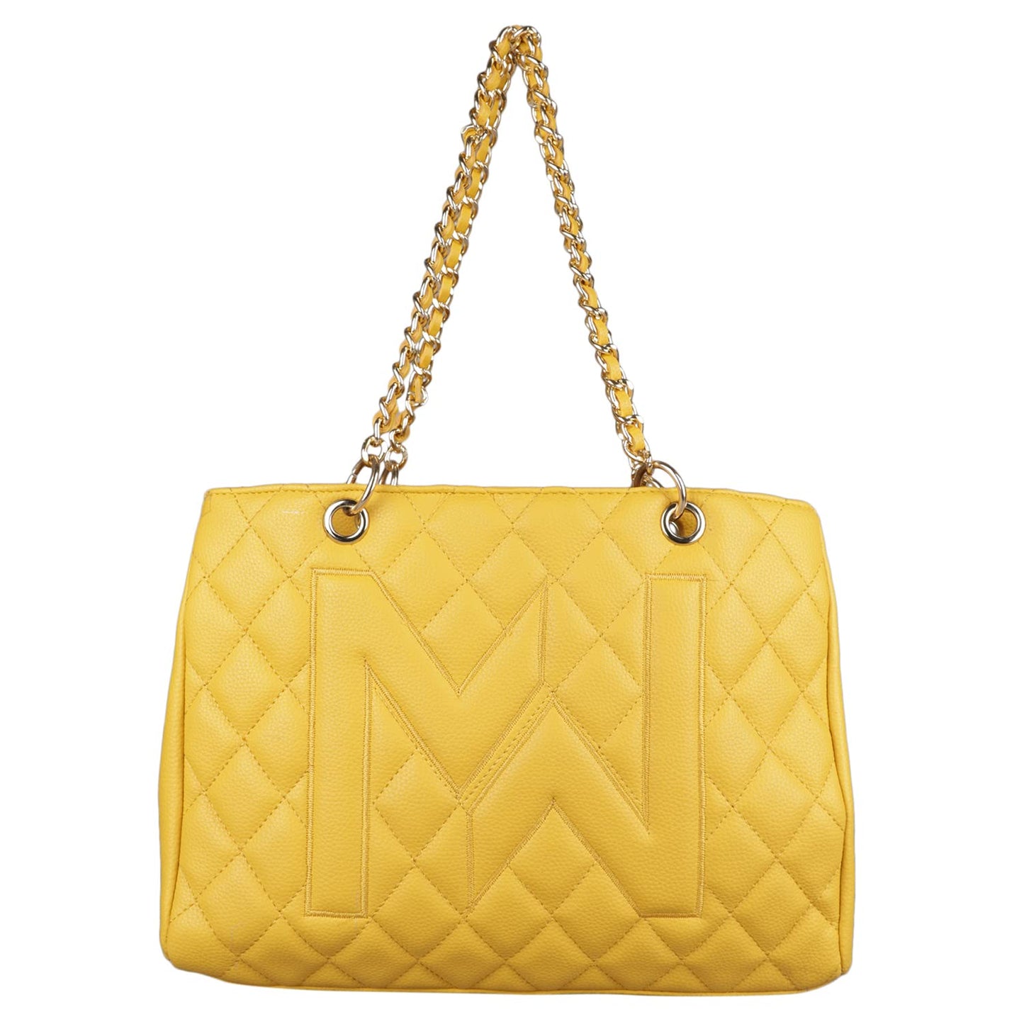 MINI WESST Women's Yellow Solid/Plain Pattern Tote bags for Office and College (Dimension(LxBxD): 26 cmx33 cmx12 cm)