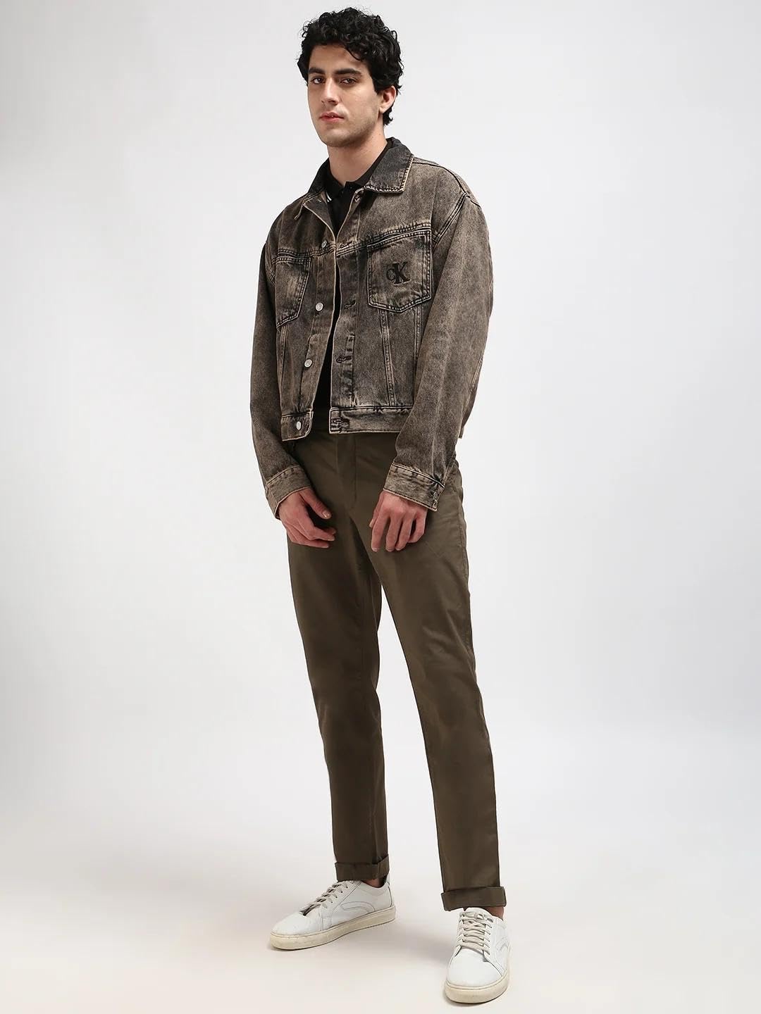 Calvin Klein Jeans Solid Boxy Fit Cotton Jacket