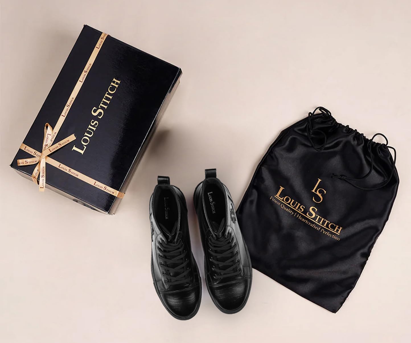 LOUIS STITCH Black Sneaker for Men | Comfortable Sneaker | LSP-SNK-AVI011-JB