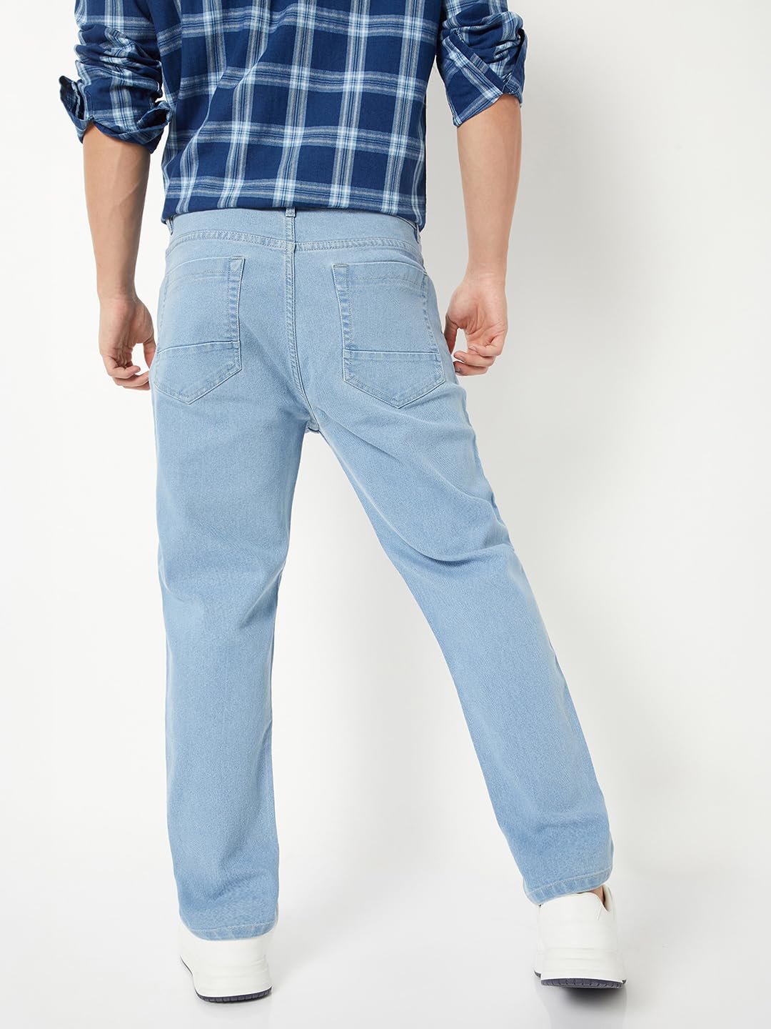 Max Men Washed Carrot Fit Jeans (Blue_30)