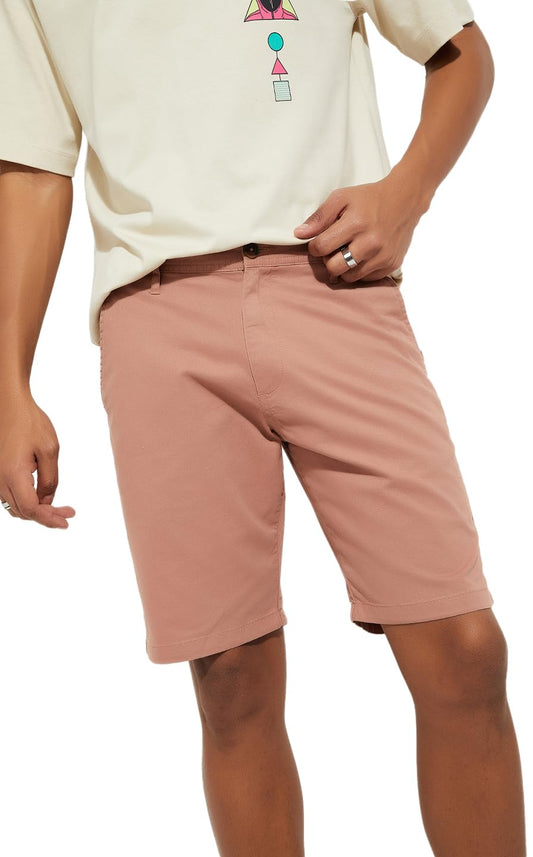 Max URB_N Men Solid Shorts (Rust_30)