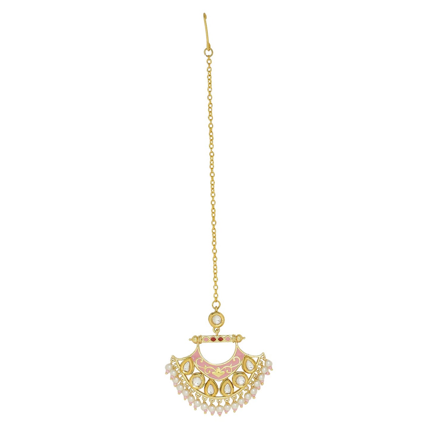 Voylla Manmayi Faux Pearls Maang Tika