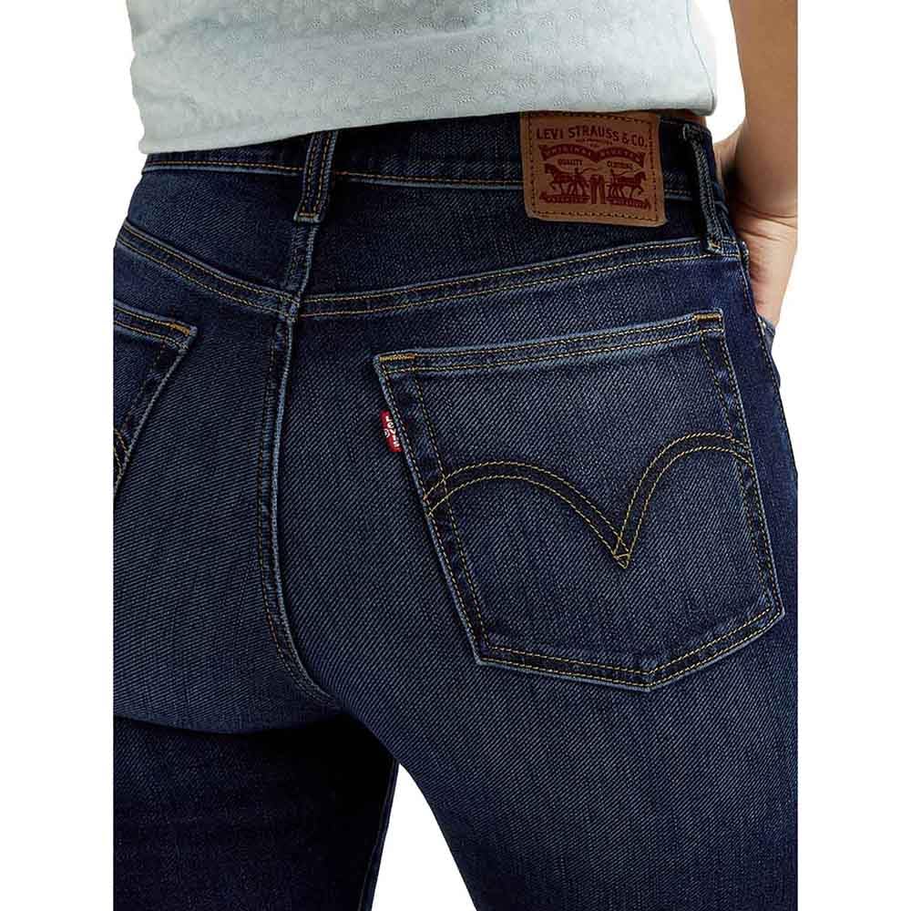 Levi's Women's High Rise Straight Fit Navy Jeans