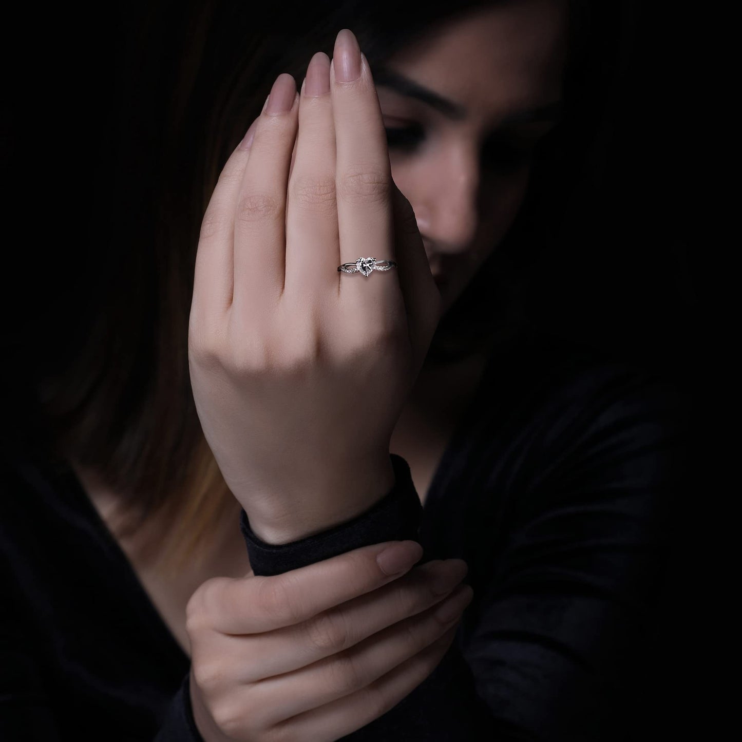 GIVA 925 Silver Infinity Heart Ring, Adjustable | Gifts for Girlfriend, Gifts for Women and Girls | With Certificate of Authenticity and 925 Stamp | 6 Month Warranty*