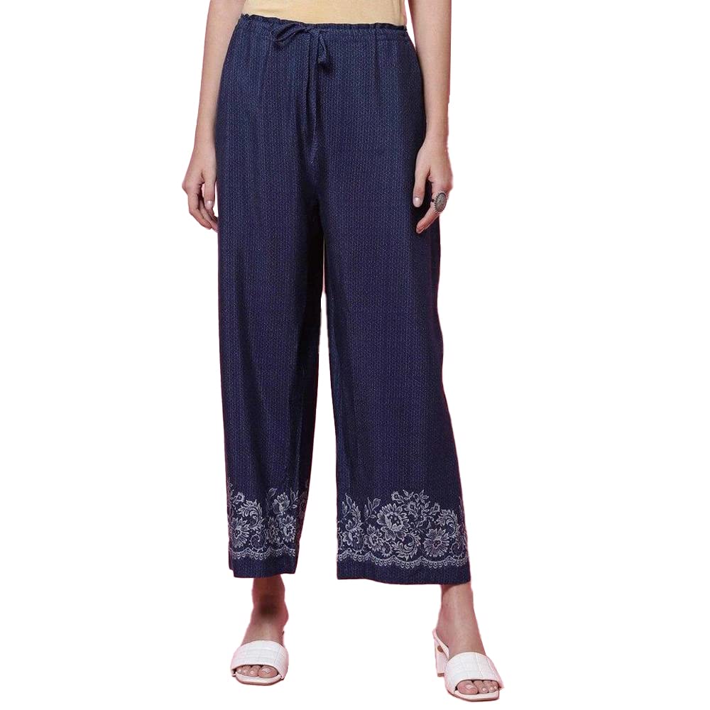 BIBA Women Printed Relaxed Mix and Match(Organic 18256_Navy_XL)