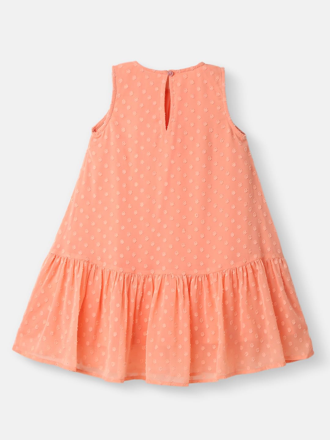 nauti nati Girl's Chiffon Modern Above The Knee Casual Dress