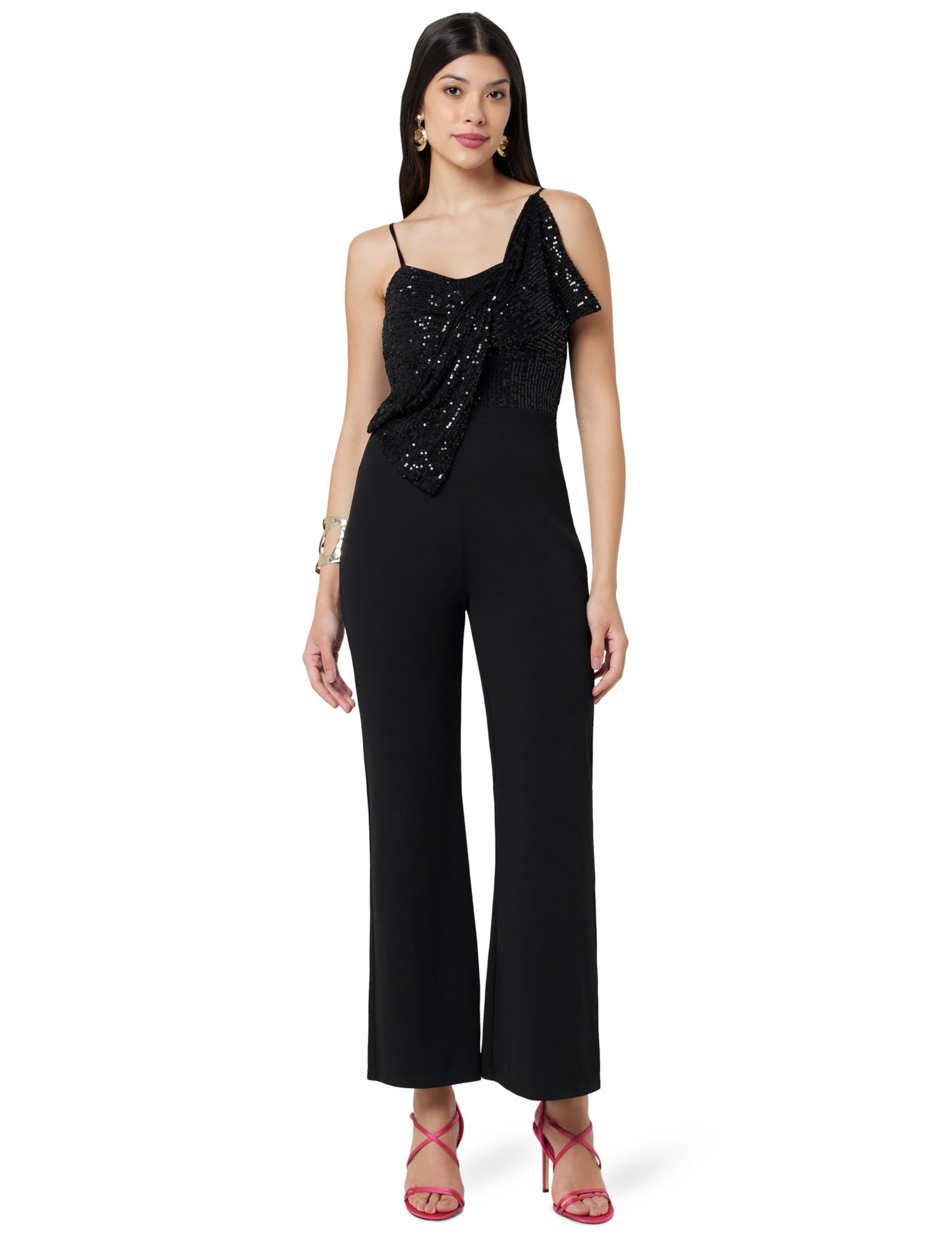 Kazo Sequin Jumpsuit With Bow