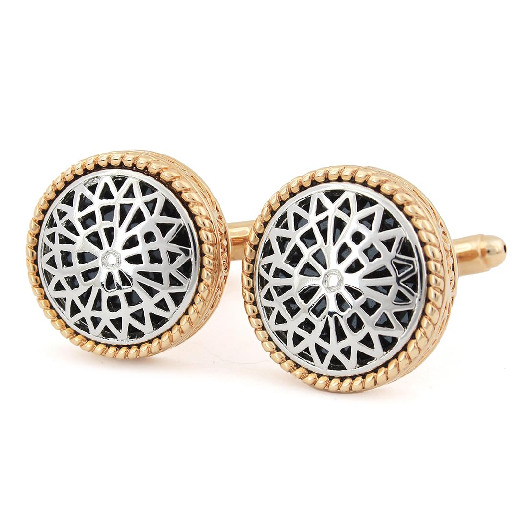 Peluche Laser cut Tribal art Cufflinks for Men