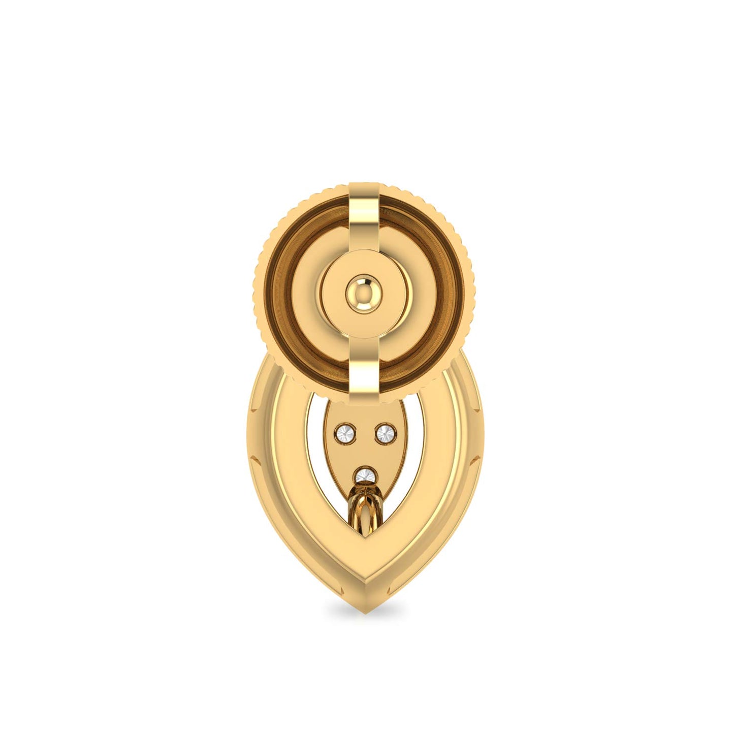 PC Jeweller 18KT Yellow Gold and Diamond Stud Earrings for Women