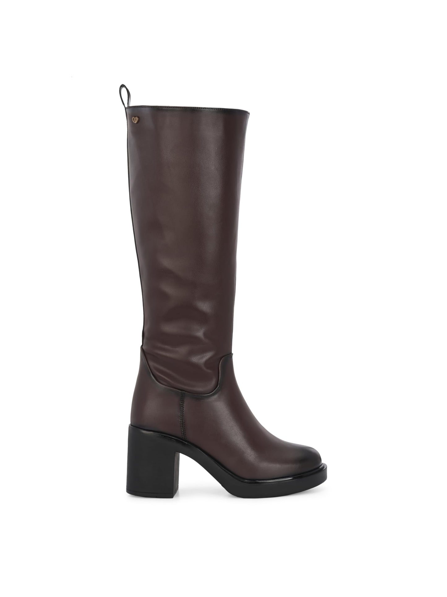 Delize Women brown high heel knee high boots 79761-36