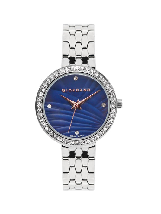 Giordano Analog Stylish Watch for Women Water Resistant Fashion Watch Round Shape with 3 Hand Mechanism Wrist Watch to Compliment Your Look/Ideal Gift for Female - GZ-60079-11