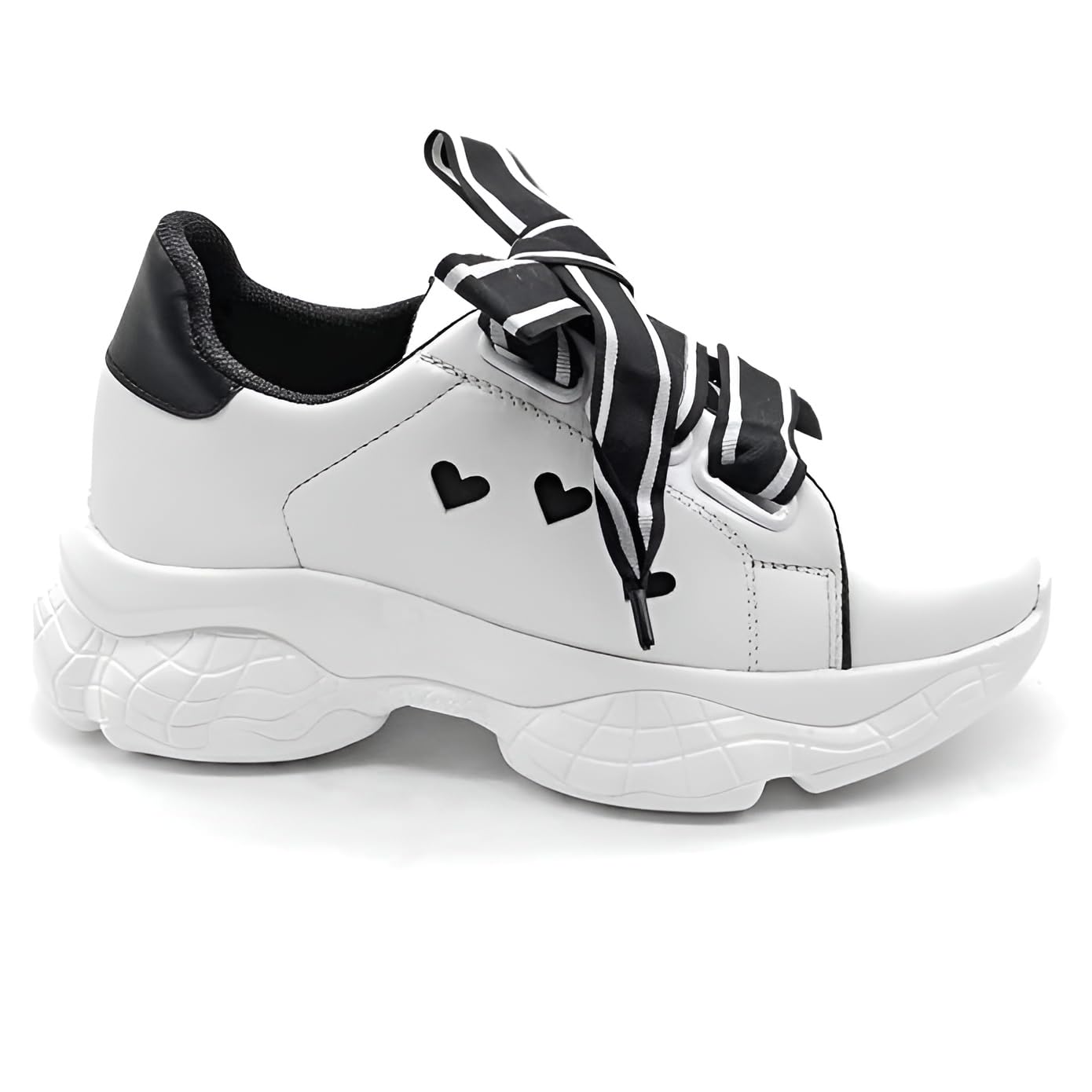 Antox Mid-Top Lace-Up Casual Sneakers Shoes for Womens (Black-36)