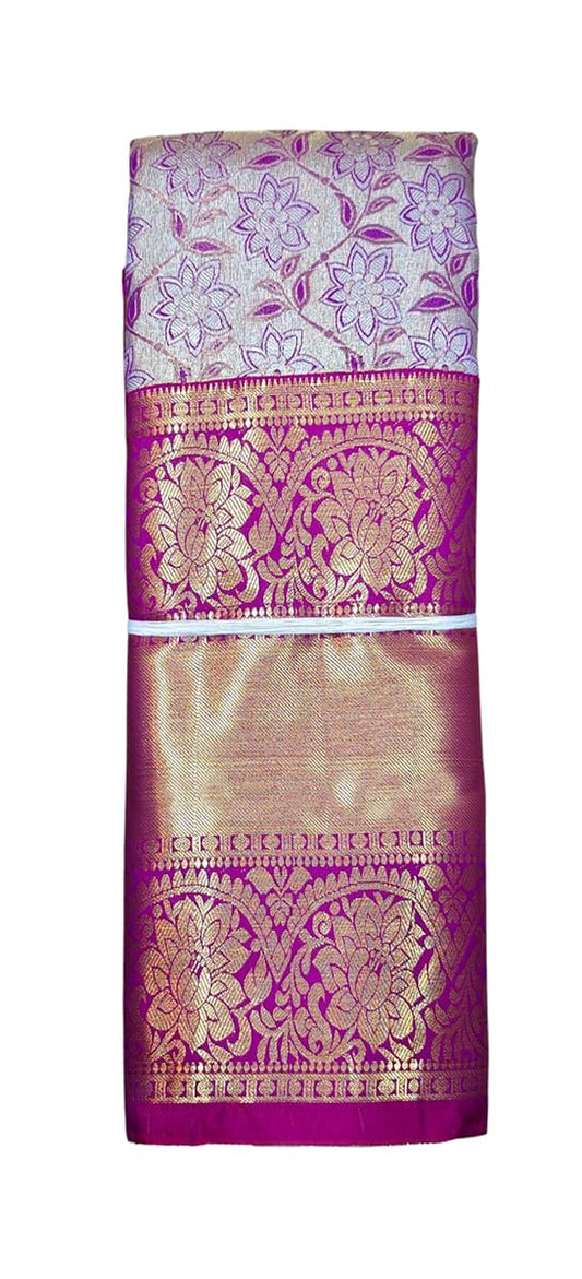 SREE KUMARAN Women's Kanchipuram Silk Pure Pattu Sarees With Blouse (VSK124-1)