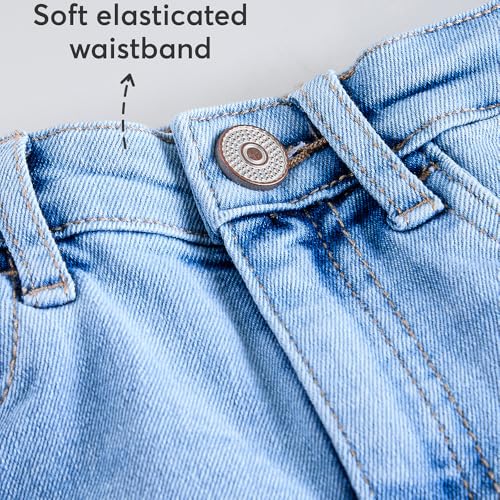 Hopscotch Girls Pure Cotton Denim Jeans in Blue Color for Age (7-8 Years)