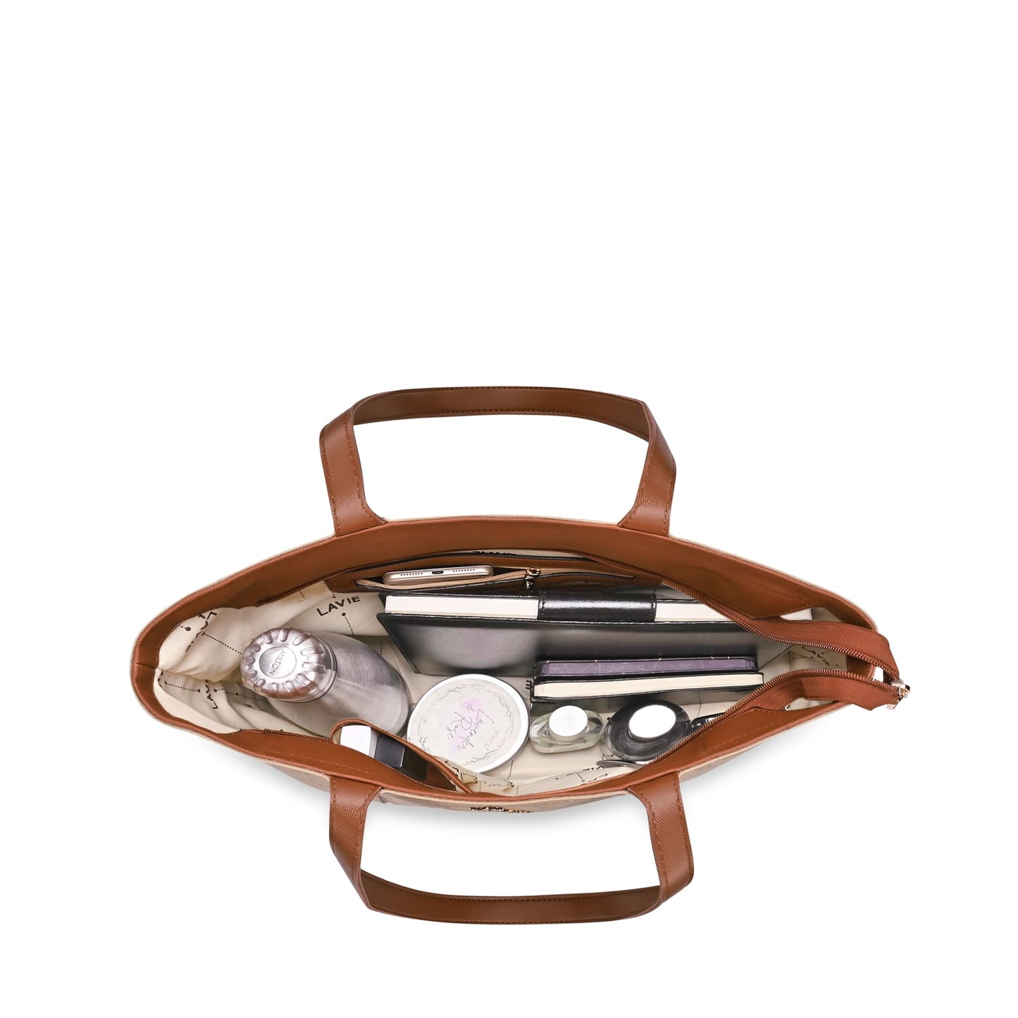 Lavie Women's Mono Neghan Monogram Print Tote Bag for Women | Tote Bag for Work | Ladies purse | Stylish Shoulder Bag | Gift for Women