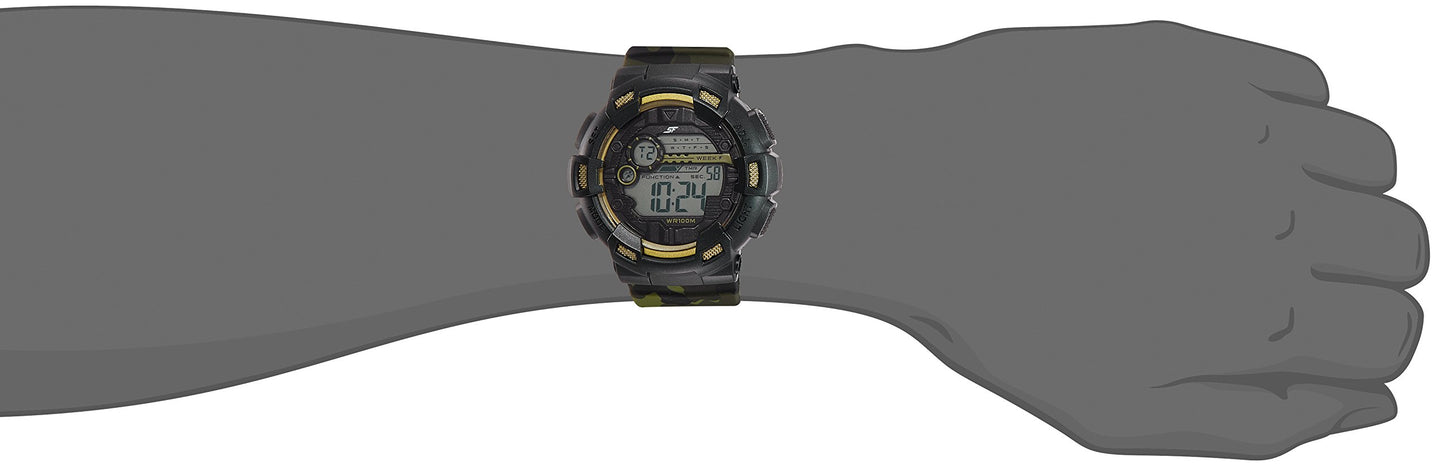 SF Digital Dial Plastic Strap Watch for Men-NP77053PP02