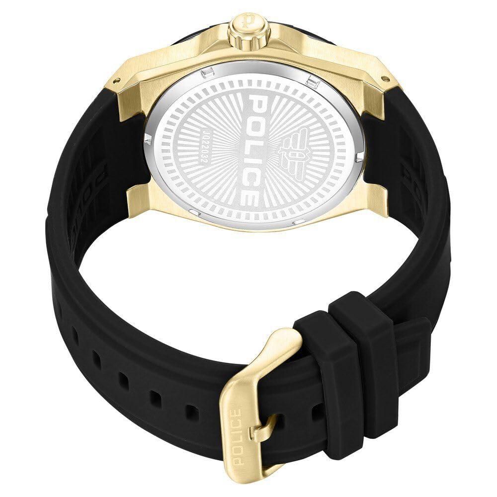 Police Quartz Multifunction Black Silicone Strap for Men-PLPEWJQ2203241