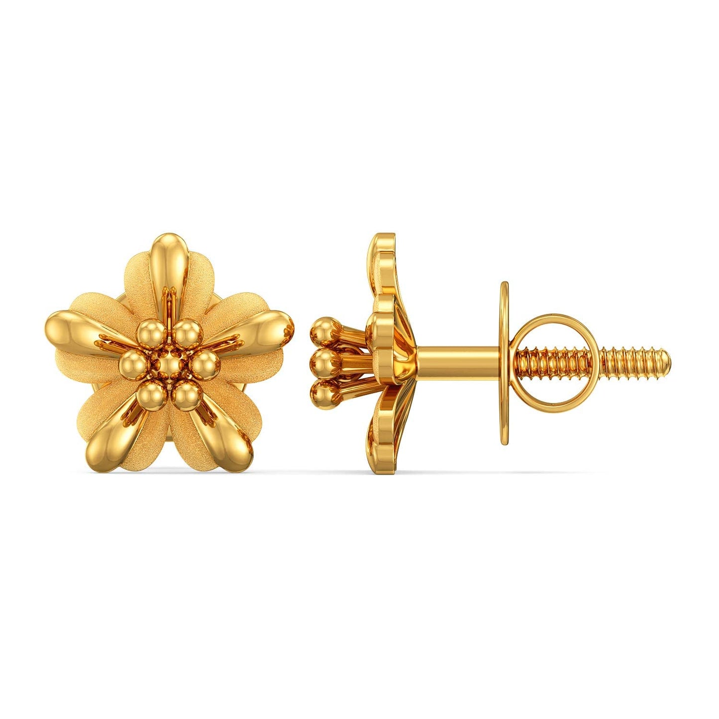 Joyalukkas 22Kt (916) Yellow Gold Stud Earrings For Women's (Bn11200663)