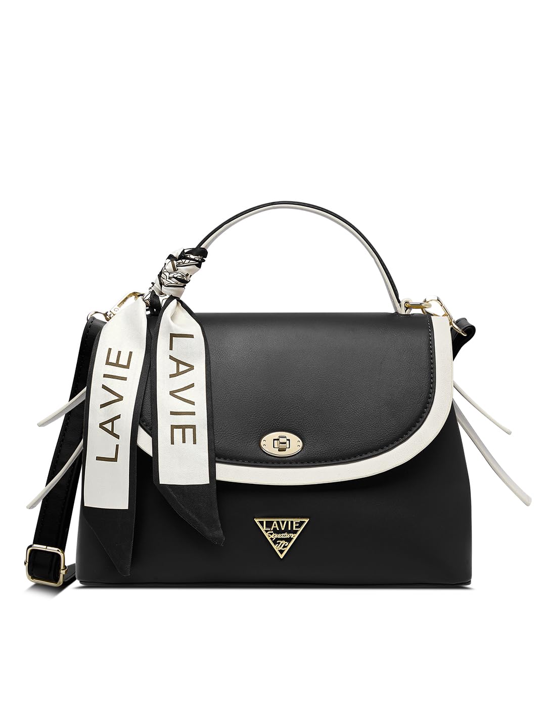 Lavie Signature Women's Plano 2C Flap Satchel Handbag for Women|Satchel Bag for Work|Ladies purse|Stylish Shoulder Bag|Gift For Women