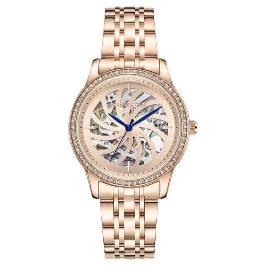 Kenneth Cole Automatic Rose Gold dial Metal Strap Watch for Women-KCWLL0016602LD