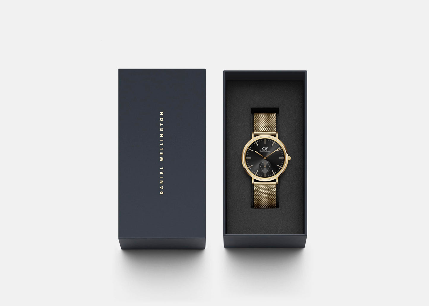 DANIEL WELLINGTON Men Black Round Analogue Watch- DW00100713K