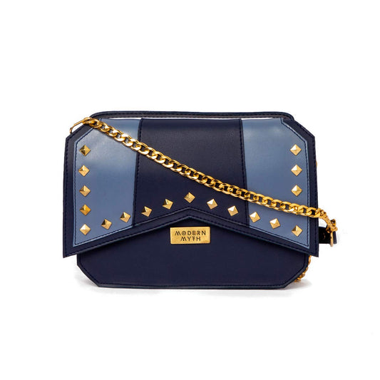 Modern Myth Celestial Convertible Bag PU Material Solid Casual Sling Bag for Women with Blue Colourblocked Print