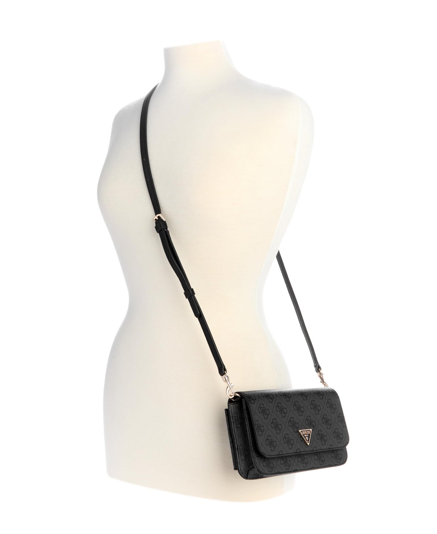 GUESS Noelle II Crossbody Flap Organizer, Coal Logo, Coal Logo, One Size