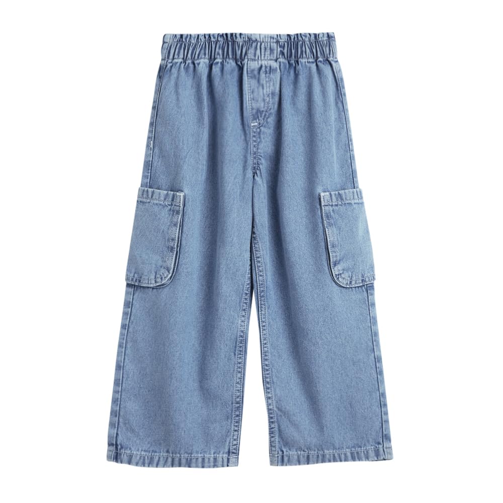 Hopscotch Girls Regular Fit Jeans in Blue Color (5-6 Years)