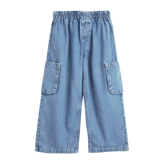 Hopscotch Girls Regular Fit Jeans in Blue Color (5-6 Years)