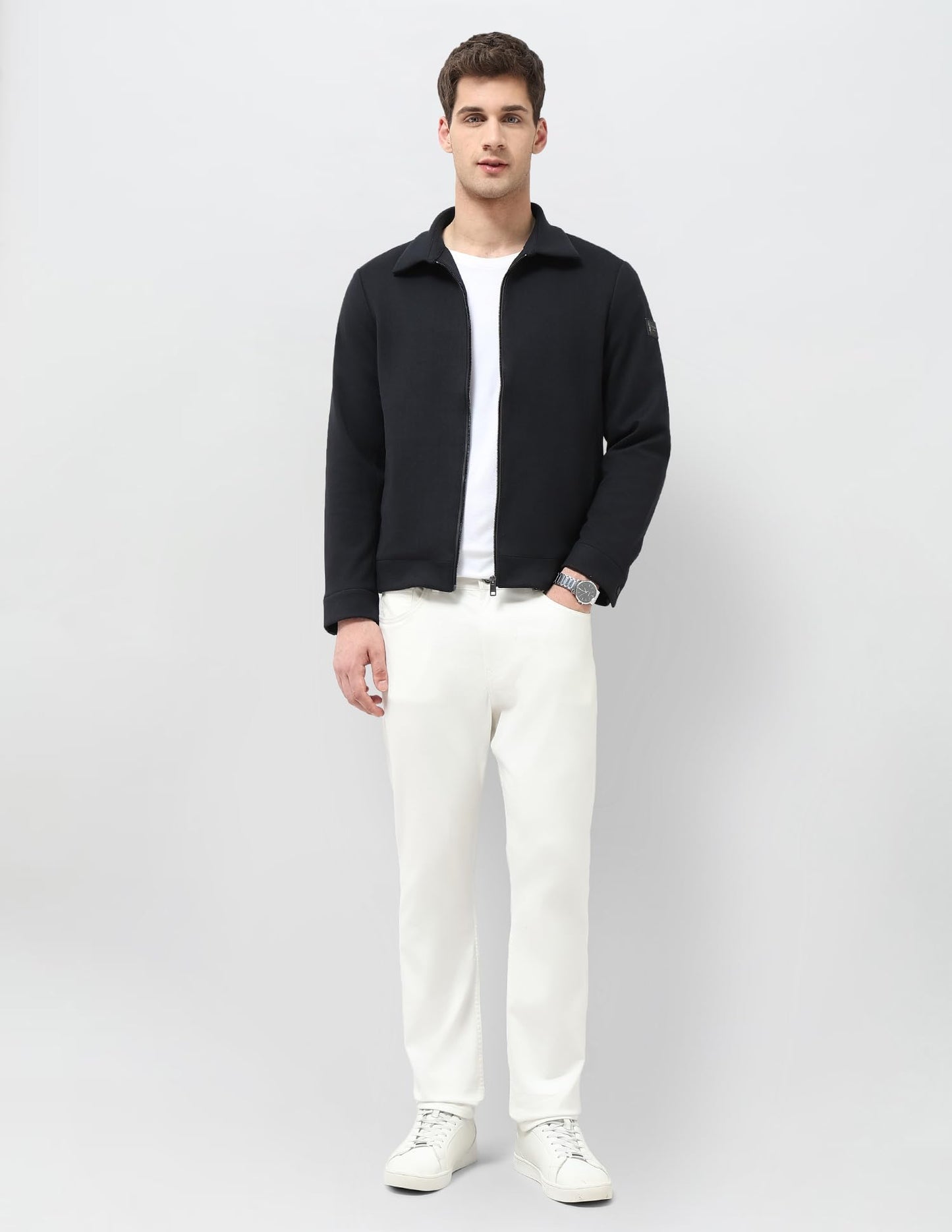 U.S.Polo Association Men's Solid Regular Fit Jacket (USJCK050B_Blue_M)