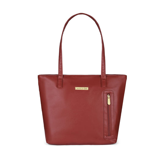 Caprese womens ALEXANDRIA T Large MAROON Tote Bag