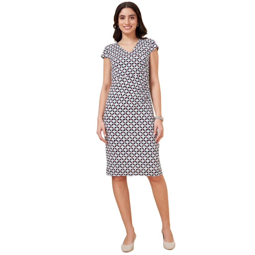 Annabelle Women's Slim Fit Blue Dress,Chicory,L