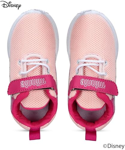 PARAGON Disney Girls Peach Casual Shoes | Comfortable, Durable & Stylish Sneakers with Velcro, Cushioned Support, and Versatile Design | Perfect for Everyday Wear