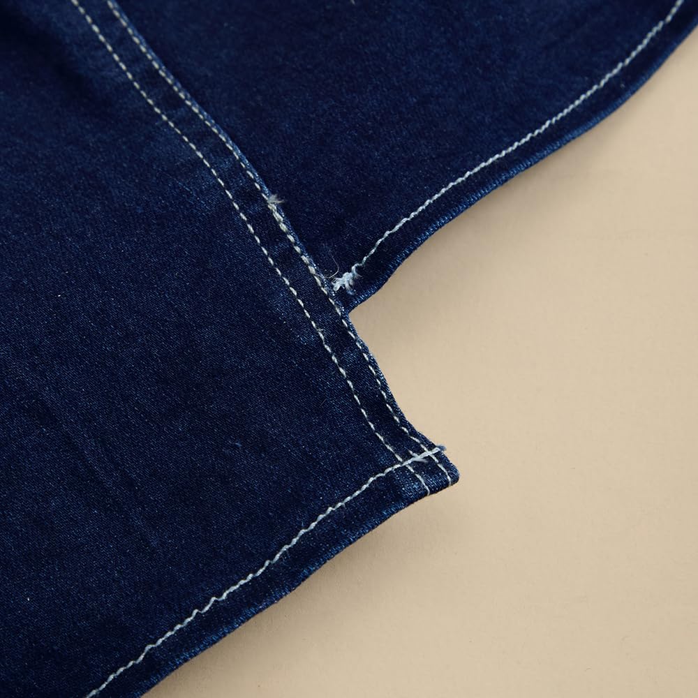 Hopscotch Girls Regular Fit Navy Solid Print Skirts for Ages (7-8 Years)