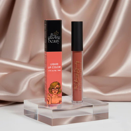 The Glazing Beauty Coral Glow – Coral Brown Liquid Lipstick | Long-Lasting Matte Finish, Smudge-Proof & Lightweight Lip Color