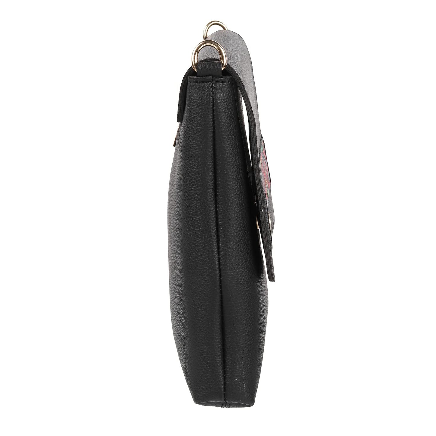 Metro Womens Synthetic Black Flap Over Sling (One Size)