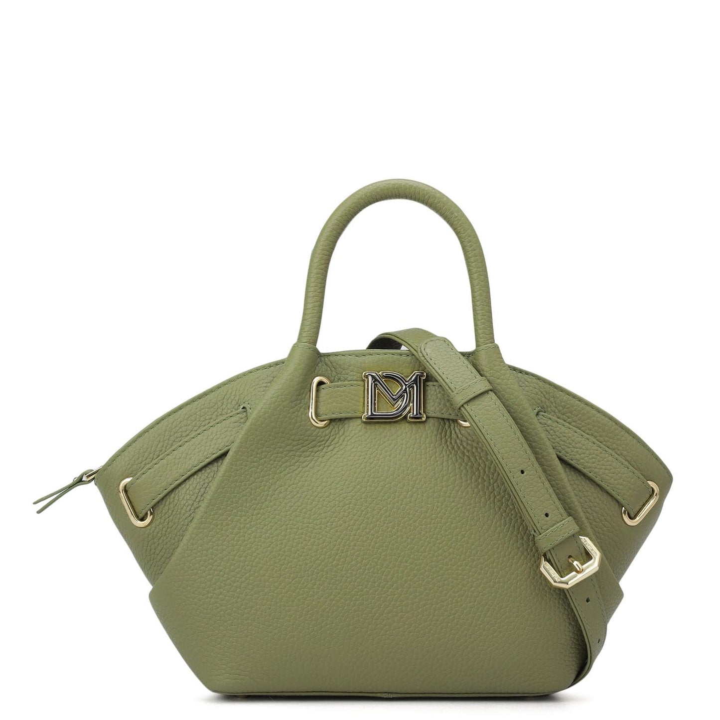 Da Milano Leather Satchel Bag for Women - Green