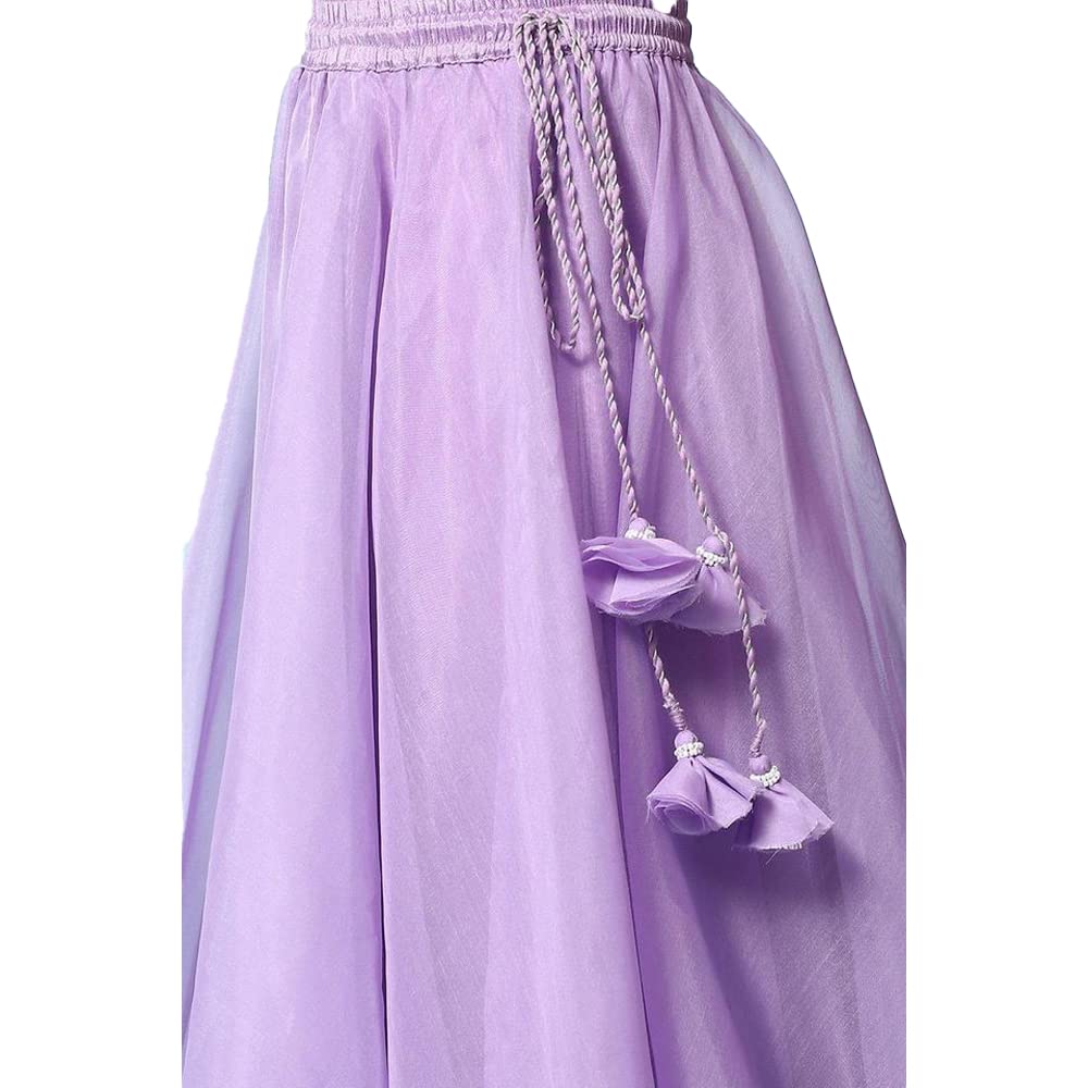 BIBA Girls Polyester Lehenga Set Readymade Purple 3