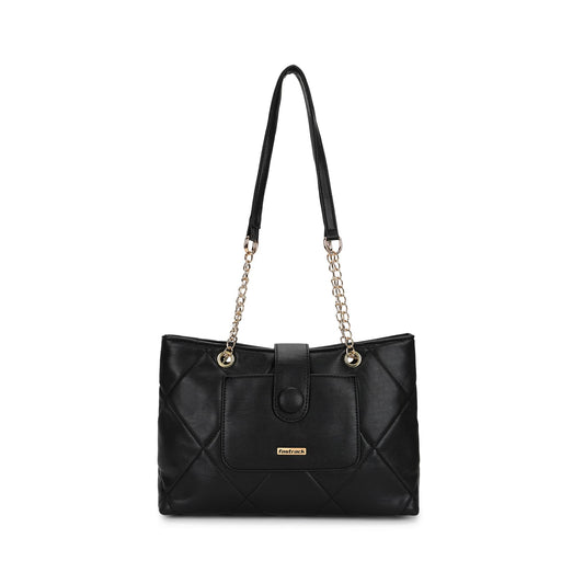 Fastrack Structured Quilted Tote Bag for Women, Girls and Ladies | Made of Premium PU Material | Tote for Casual Carry | Ladies Purse Handbag | Totes for Office Use